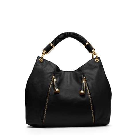 michael kors tonne hobo bag black|Michael Kors kensington shoulder bag.